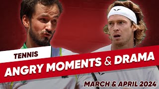 Tennis Angry Moments amp Drama  March amp April 2024 [upl. by Meletius]