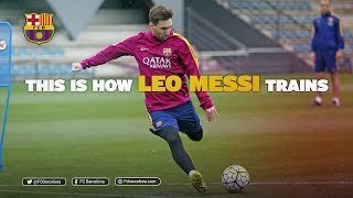 FC Barcelona – This is how Leo Messi trains  Así entrena Messi [upl. by Voltmer]