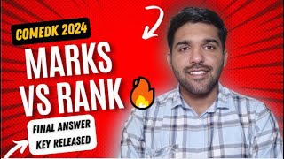 Comedk 2024  MARKS VS RANK 🔥🔥  Final answer key released  Kajla Vlogs [upl. by Stefan]