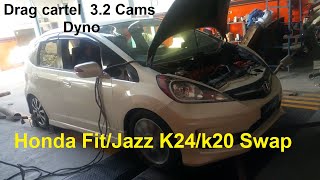 Honda Fit k24k20 Dyno [upl. by Assiral]