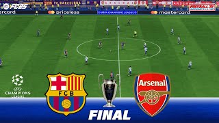 Barcelona vs Arsenal  UEFA Champions League 2425 Final  Full Match All Goals  FC 25 Gameplay PC [upl. by Lissa]