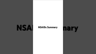 NSAIDs summary pharmacyexam moh dha shortsviral [upl. by Pope]