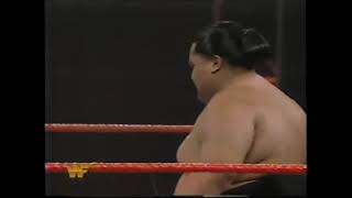 Yokozuna vs Jobber Frank Stalleto WWF Wrestling Challenge 1994 [upl. by Hafital]