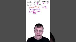 Writing a Quadratic Equation in Vertex Form [upl. by Ramyaj787]