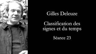 Deleuze Cinéma Classification des signes et du temps séance 23 [upl. by Erich437]