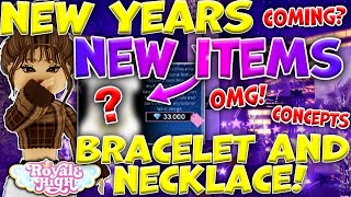 NEW YEARS ITEMS✨BRACELET AND NECKLACE PRIZES FOR QUESTS Royale High 2024 Update Coming Concepts [upl. by Waite]