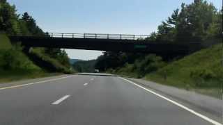 Adirondack Northway Interstate 87 Exits 31 to 30 southbound [upl. by Ellehcirt]