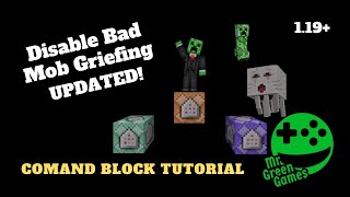 Disable Bad Mob Griefing UPDATED  Command Block Tutorial minecraft bedrock javaedition [upl. by Eleanor]