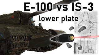 PROTOTYPE 12888cm APDS vs IS3 LOWER PLATE  E100 Armour Piercing Simulation [upl. by Michaud]