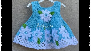 Crochet baby dress 36 months [upl. by Nilrac]