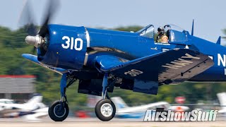 WWII Pacific Warbirds  B25 and F4U Corsair Flybys  WOTN AirExpo 2021 [upl. by Brindell395]