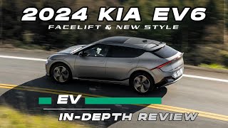 The New 2024 KIA EV6 Facelift amp New Style Full Review  GoPureCars [upl. by Ahsya]