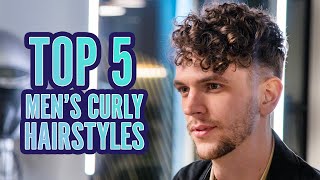 CURLY Hairstyles FOR MEN hair inspiration [upl. by Ahcire269]