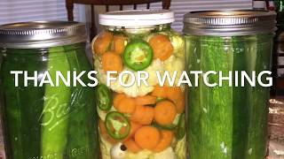 How we make Pickles and Hot Garden Mix from our garden Part 1 [upl. by Lewanna376]