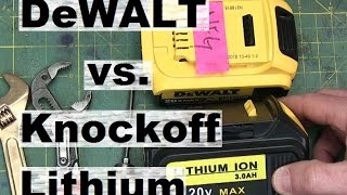 BOLTR DeWALT knockoff battery vs the real deal [upl. by Carlile]