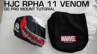 TUTORIAL GoPro Helmet Setup  HJC RPHA 11 PRO Venom [upl. by Anwahsal]