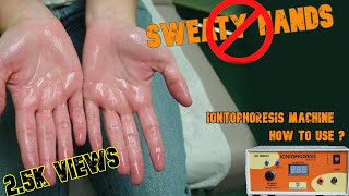 IONTOPHORESIS MACHINE digital for excessive sweating  How to use   Hyperhidrosis treatment [upl. by Akcirahs]