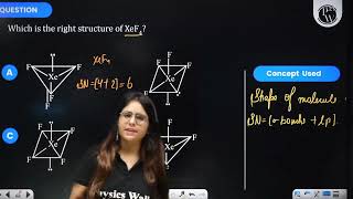 Which is the right structure of XeF4 [upl. by Airres]