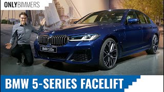 New BMW 5Series Facelift 2021 Exterior Interior MSport with new Sensatec  OnlyBimmers BMW reviews [upl. by Miza]