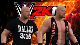 WWE 2K17  Dallas Steve Austin amp Alliance Steve Austin’s Entrance [upl. by Stanfill]