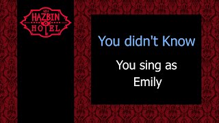 You didnt know  Karaoke  You sing Emily [upl. by Ymrej]