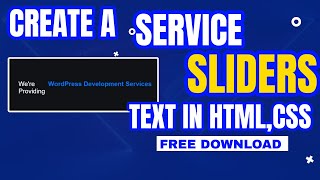 StepbyStep Guide Creating a Custom Service Slider with HTML JS and CSS  Free Download Included [upl. by Adelaide158]