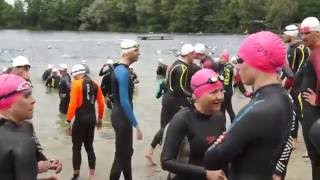 Triathlon International dObernai 2016 1  Benfeld natation [upl. by Allebasi]