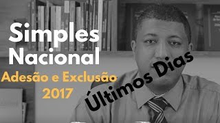 Adesão e Exclusão ao Simples Nacional 2017  Empreendedorismo  Regime do Simples Nacional [upl. by Hattie]