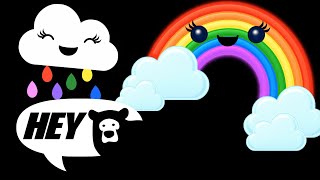 Hey Bear Sensory  Rainbow Summertime  Colours music and fun animation [upl. by Whitelaw]