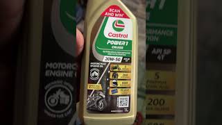 Castrol power I oils number one oil automobile motorcycle motorbike reels motorcyclebike reels [upl. by Rosina324]