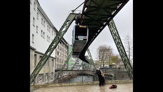 Wuppertal Schwebebahn Hanging train ride [upl. by Odnumyar]