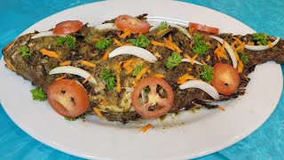 64👩‍🍳 vivaneau braisé au charbon charcoal braised red snapper  poisson braisé [upl. by Idelle]