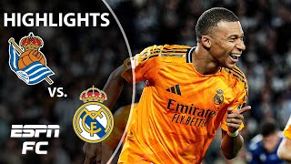 VINI JR amp MBAPPE EACH SCORE 🍿 Real Sociedad vs Real Madrid  LALIGA Highlights  ESPN FC [upl. by Marthena449]