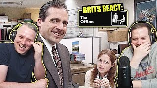 British Guys HILARIOUS The Office Reaction  Season 2 Episode 1 The Dundies [upl. by Adelle]