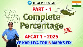 Percentage for AFCAT 1  2025  Part 1 [upl. by Nurat218]