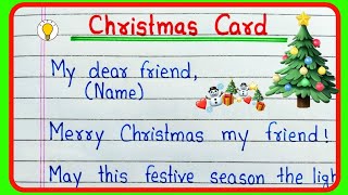 Christmas card writing 2024  Christmas letter writing  Christmas messages greetings wishes [upl. by Swihart]