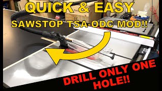 Easily modify your SawStop PCS Overhead Dust Collection to flush mount an outfeed table [upl. by Tteragram]