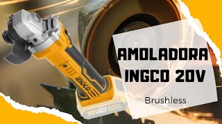 AMOLADORA INALÁMBRICA INGCO 20V BRUSHLESS [upl. by Tenej535]