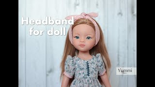 Headband for doll Повязка для куклы [upl. by Asiret]