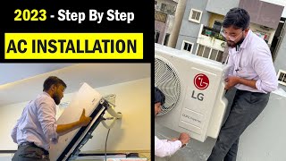 Split Air Conditioner Installation Step By Step 2023  Updated  Important Steps To Consider [upl. by Llewon]