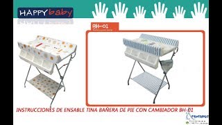 Tutorial como armar y Funcionamiento Bañera Plegable Ccon Cambiador Para Bebe [upl. by Nulubez]