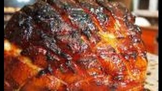 Smoked Ham Recipe Peach Brandy Glaze [upl. by Hungarian]