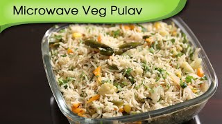 Microwave Veg Pulav  Easy to make Main Course Recipe  Ruchis Kitchen [upl. by Conias]