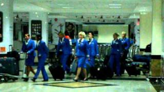 KLM Cabin Crew Arrive At Entebbe Airport [upl. by Moody484]