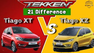 Tata Tiago XT vs XZ detailed comparison  Tata Tiago 2020  21 Differences Between XT vs XZ [upl. by Kiri]