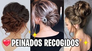 PEINADOS RECOGIDOS FÁCILES Y ELEGANTES PARA CABELLO LARGO Y CORTO 2018 [upl. by Adnwahsor633]