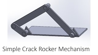 Crank rocker mechanism animation using solid work [upl. by Bardo]