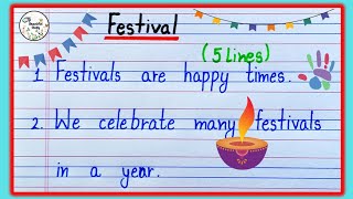 5 Lines on Festivals Essay in English  Importance of Festivals  Indian Festivals [upl. by Phaidra]