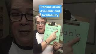 How to Pronounce Available and Availability pronunciation english languagelearners [upl. by Ikey56]