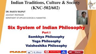 Six Systems of Indian Philosophy  Part I Samkhya Yoga amp Vaisheshika  KNC502  KNC602  AKTU [upl. by April]